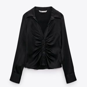 ZARA FITTED SATIN EFFECT TOP! Brand new